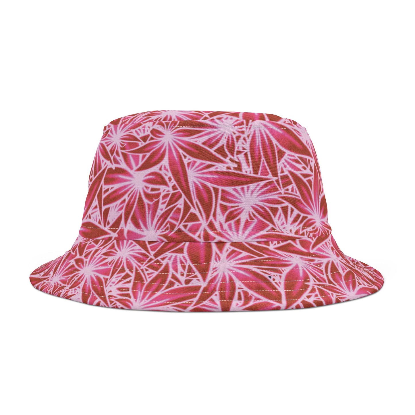 Piffy Pink w/ White Outline Bucket Hat