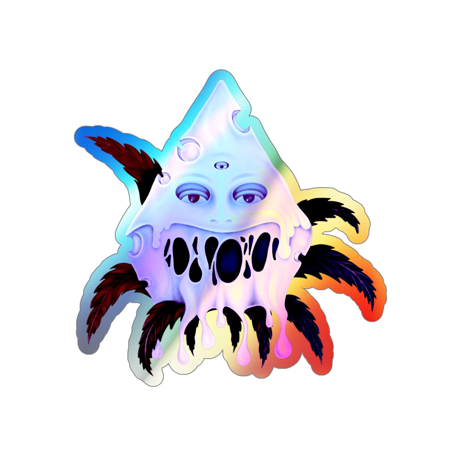 Purple Cheese Sticker Holographic