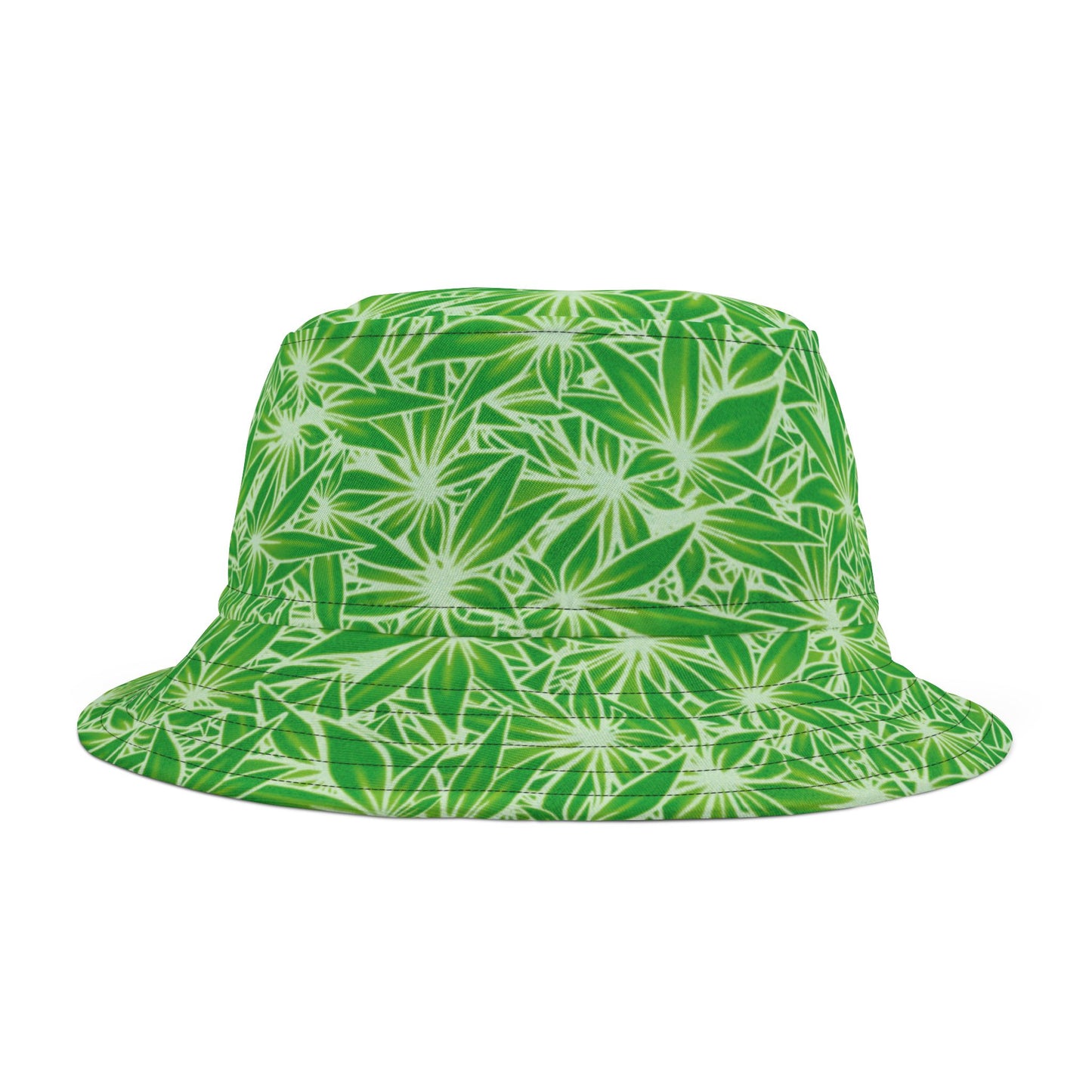 Piffy Green w/ White Outline Bucket Hat