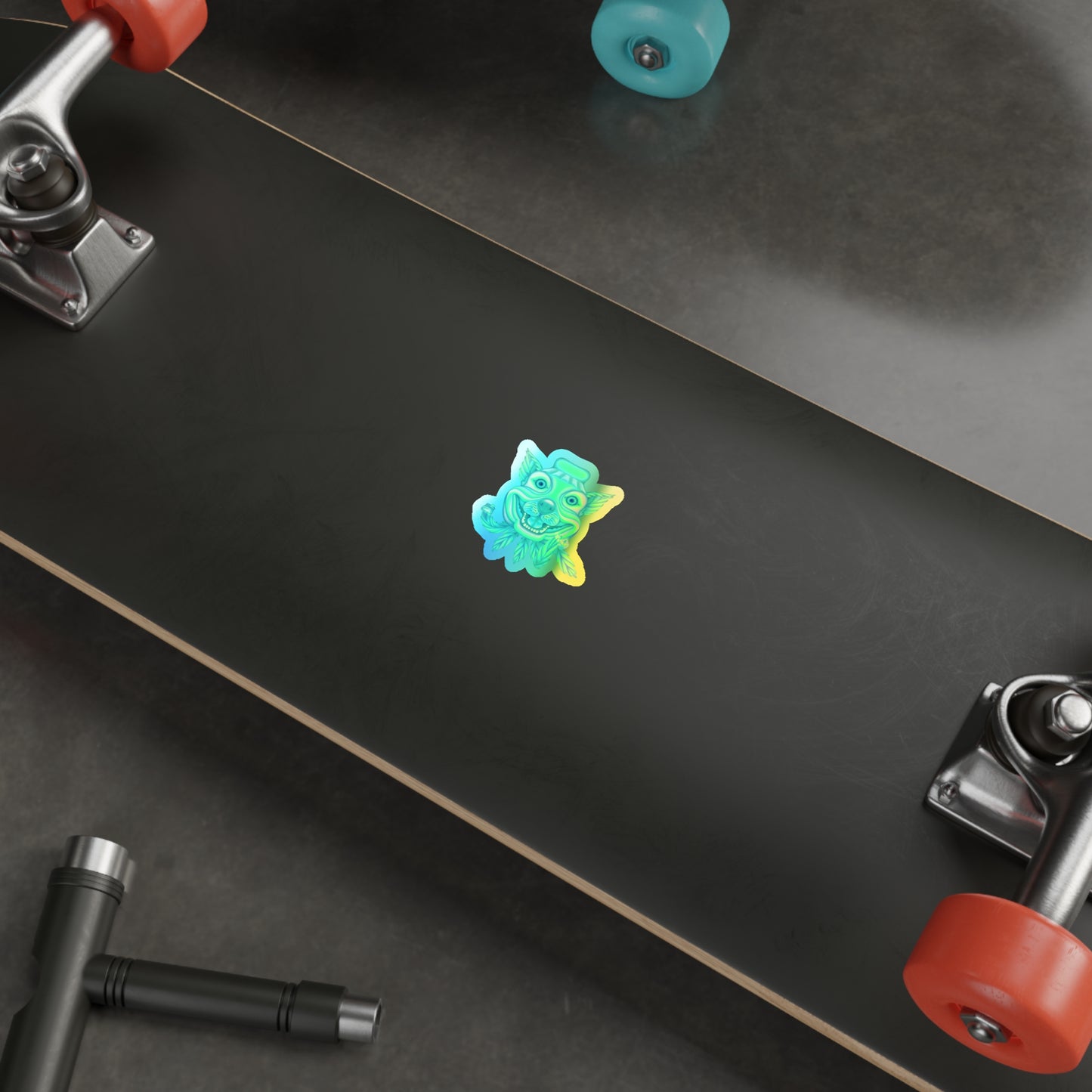 Green Chem Dawg Sticker holographic