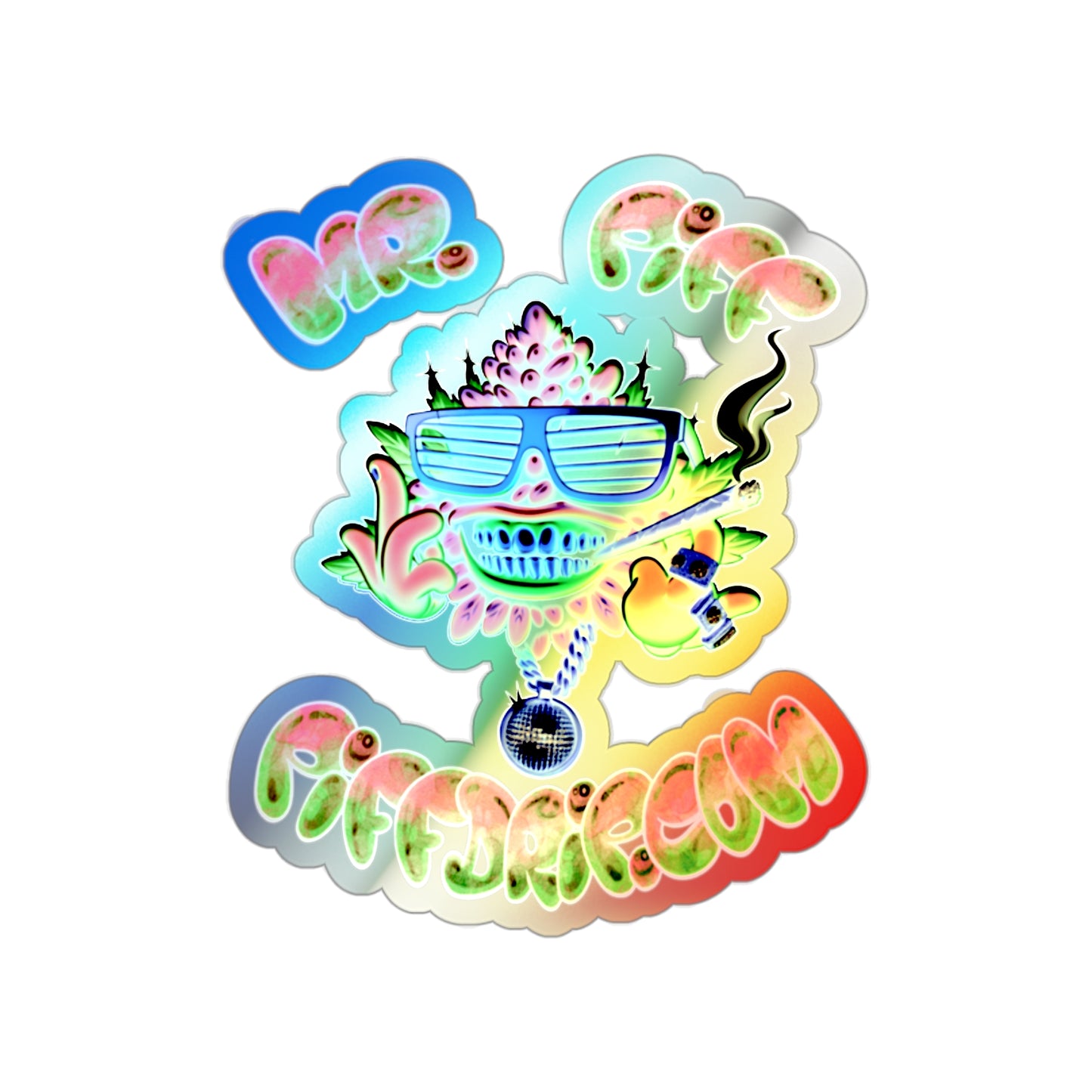 Holographic Big Herm Sticker