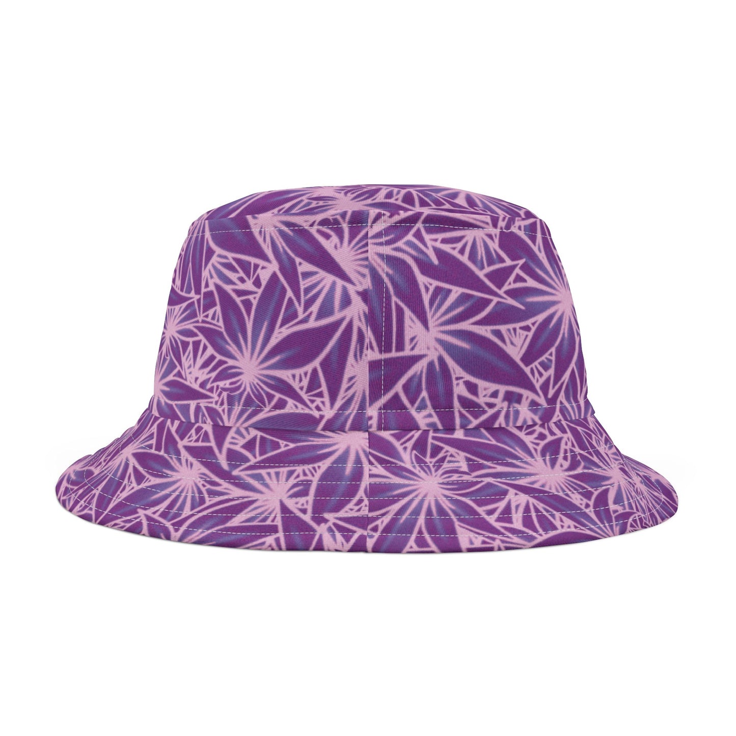 Piffy Purple w/ White Outline Bucket Hat