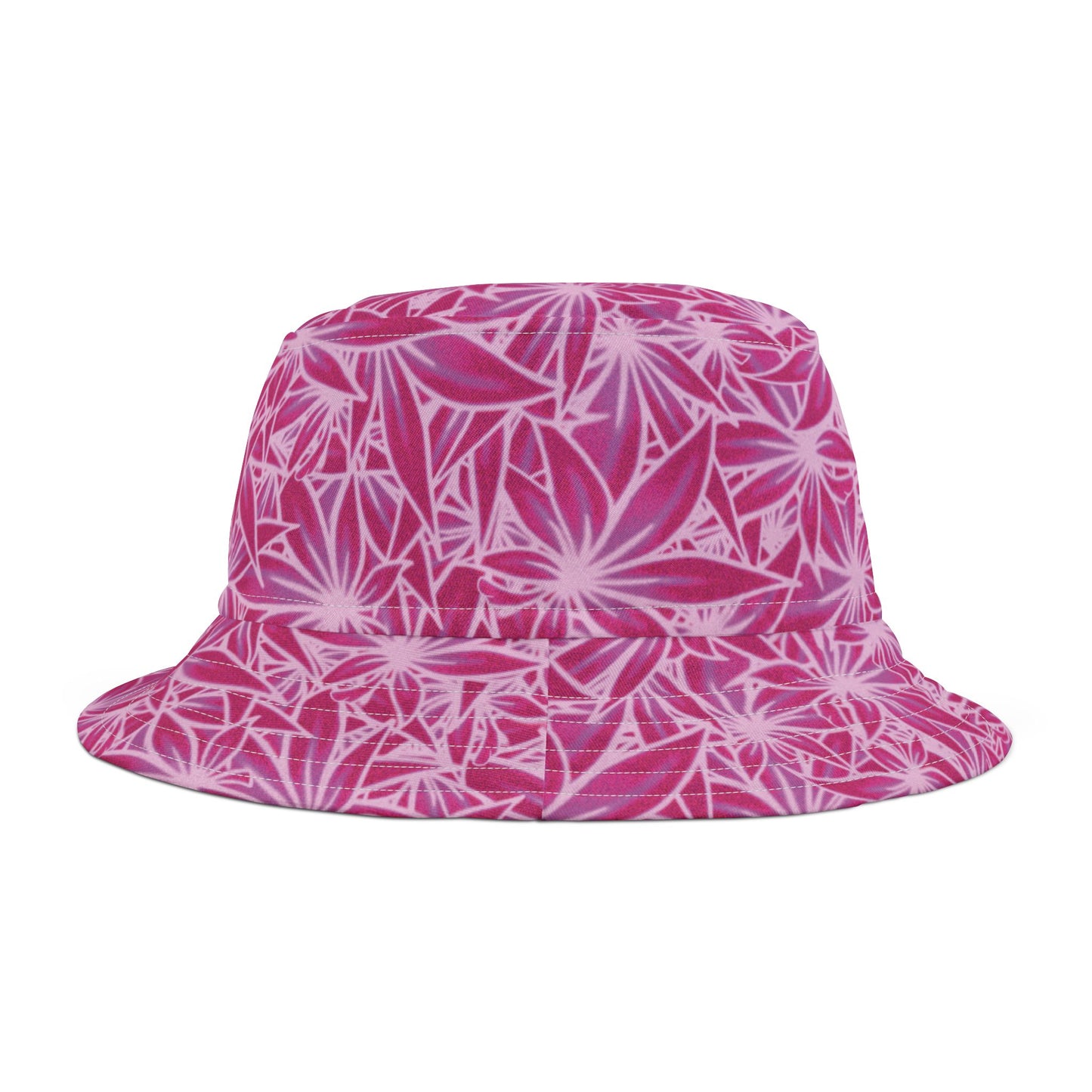 Piffy Magenta w/ White Outline Bucket Hat