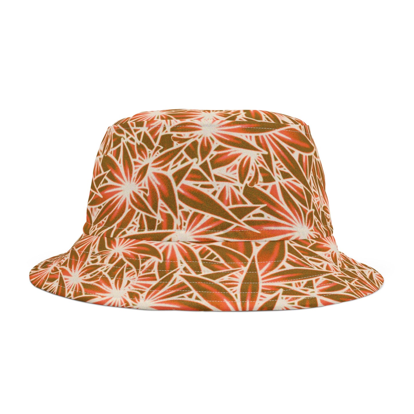 Piffy Orange w/ White Outline Bucket Hat
