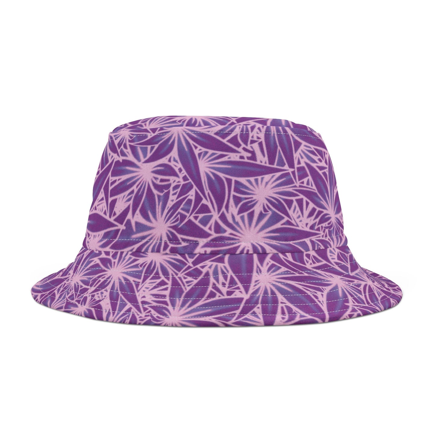 Piffy Purple w/ White Outline Bucket Hat