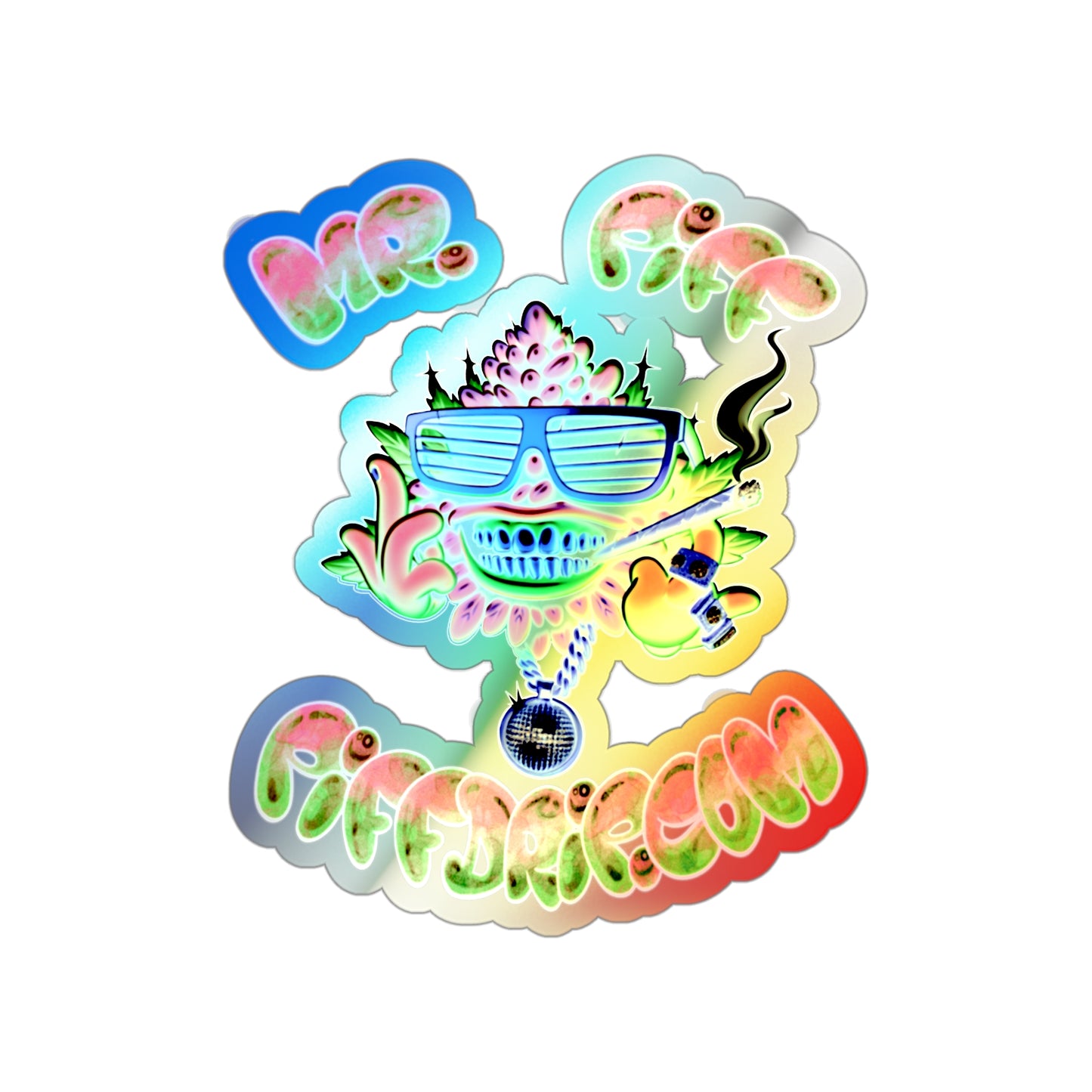 Holographic Big Herm Sticker