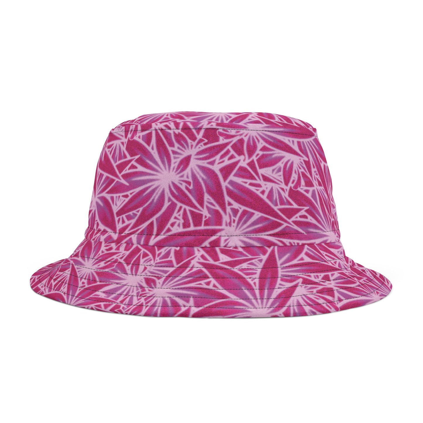 Piffy Magenta w/ White Outline Bucket Hat