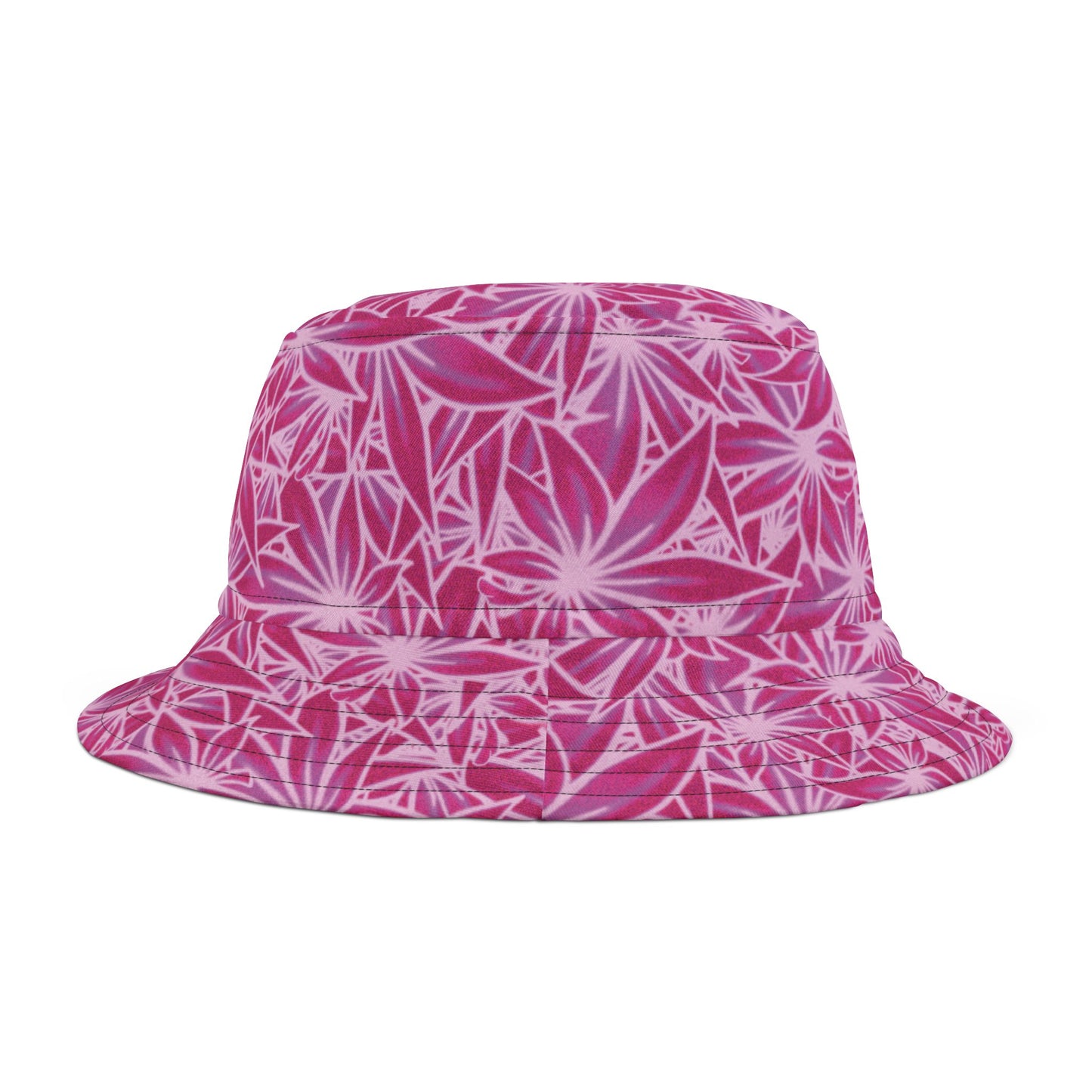 Piffy Magenta w/ White Outline Bucket Hat