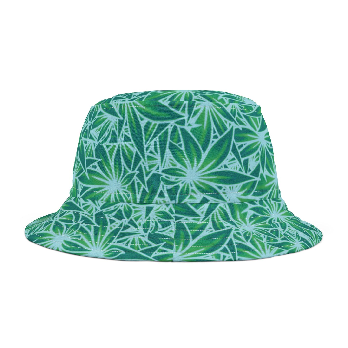 Piffy Teal w/ White Outline Bucket Hat