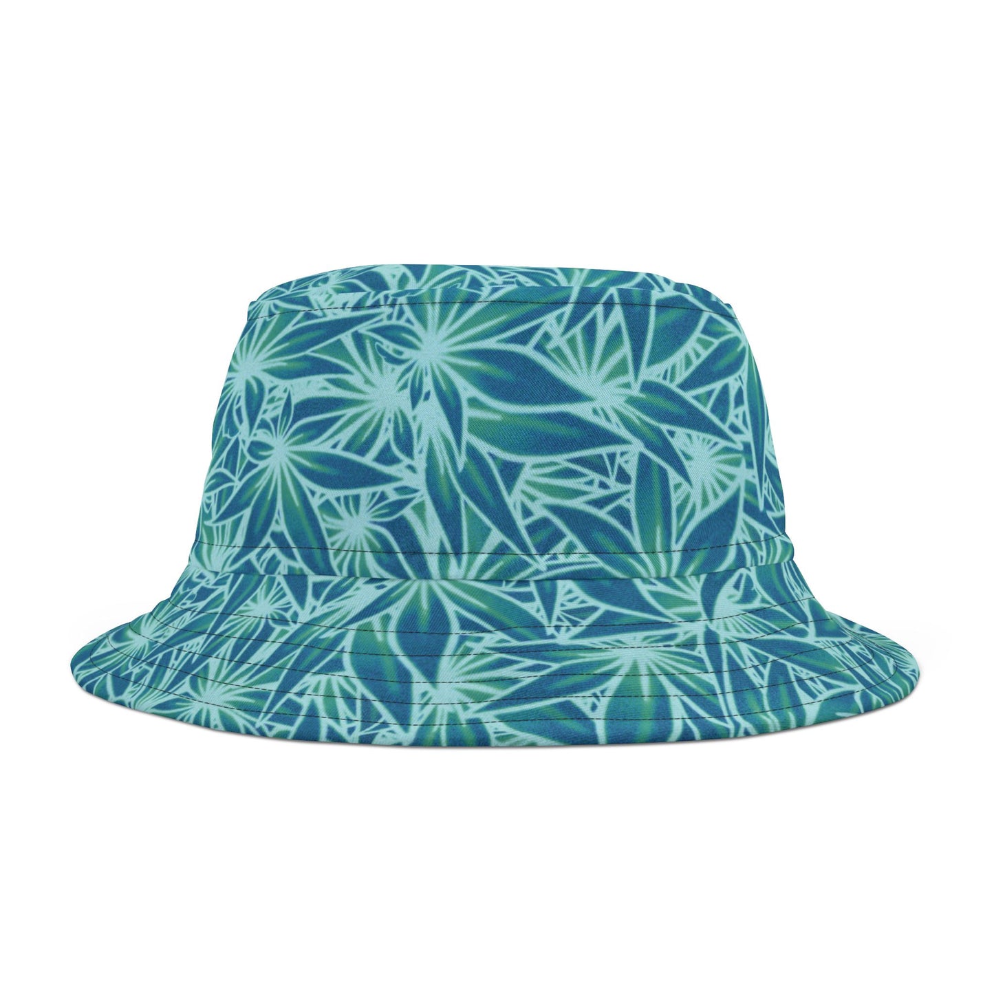 Piffy Light Blue w/ White Outline Bucket Hat