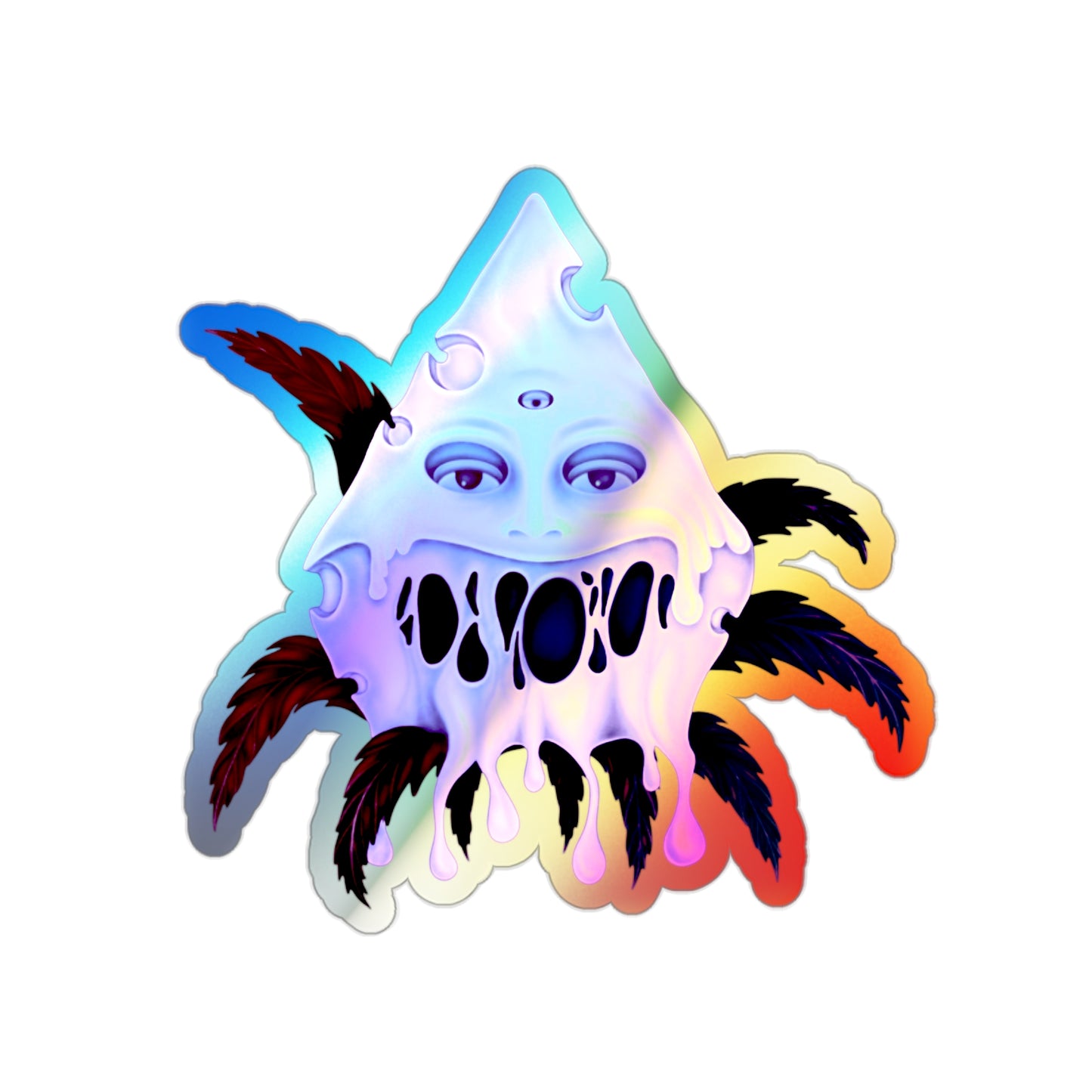 Purple Cheese Sticker Holographic