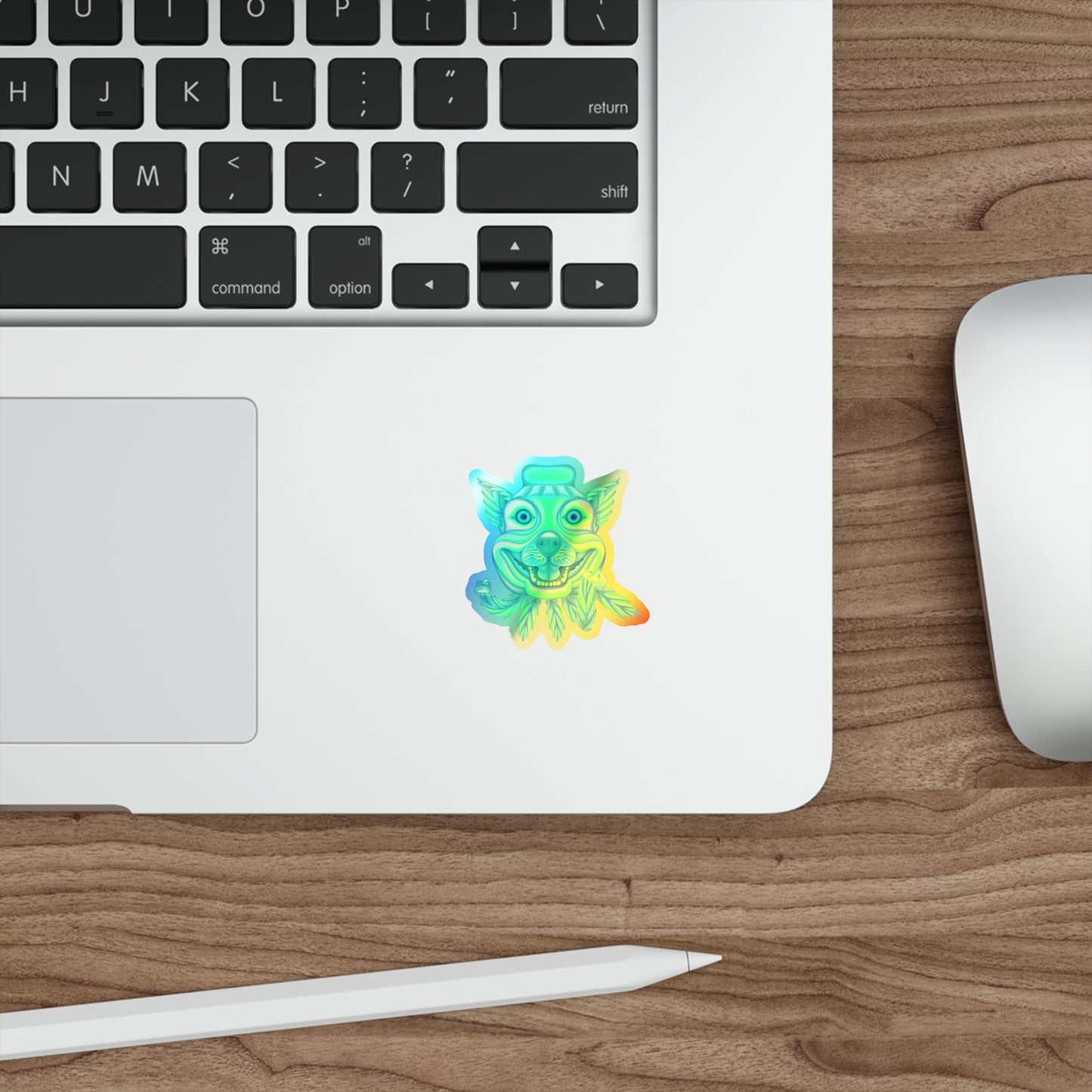 Green Chem Dawg Sticker holographic