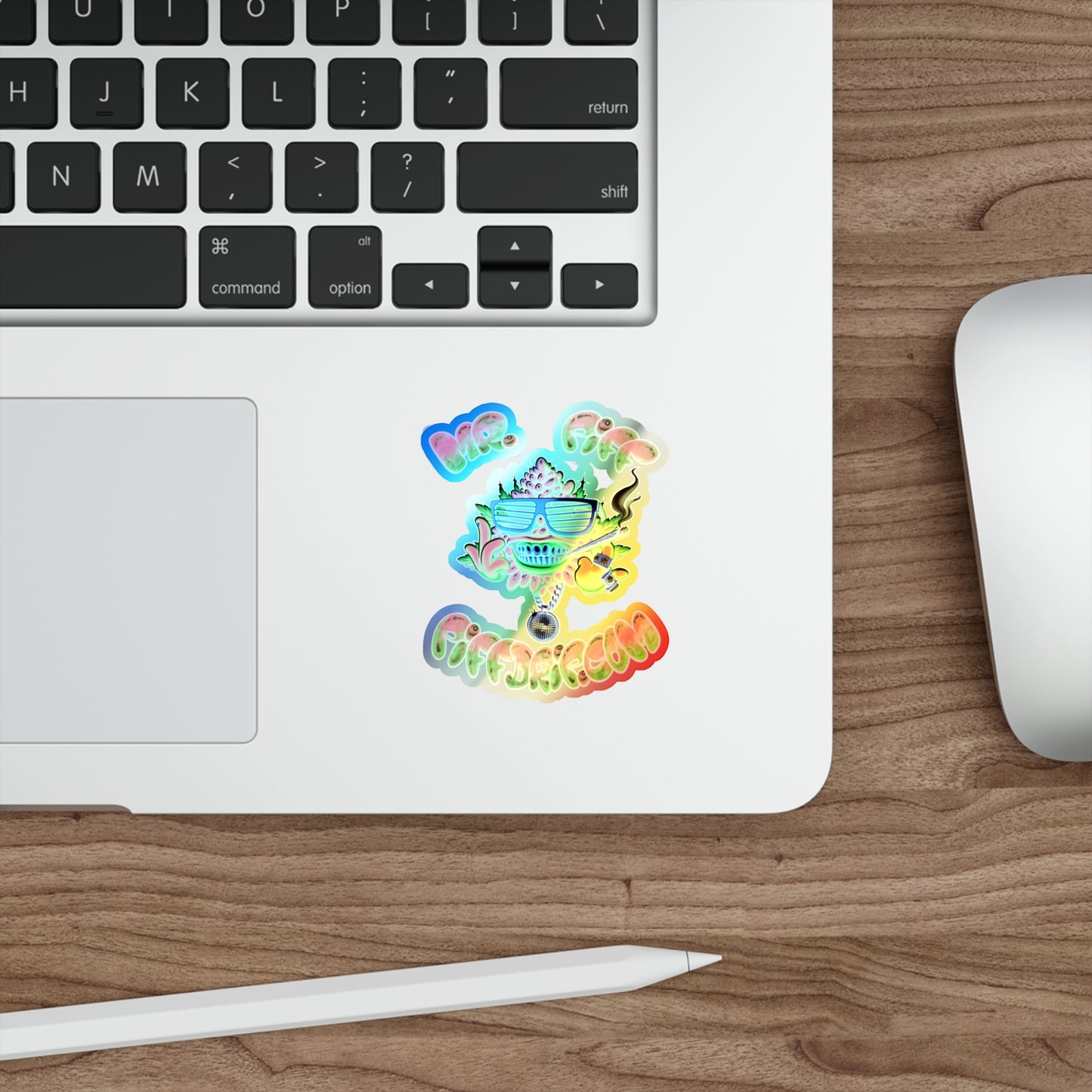 Holographic Big Herm Sticker