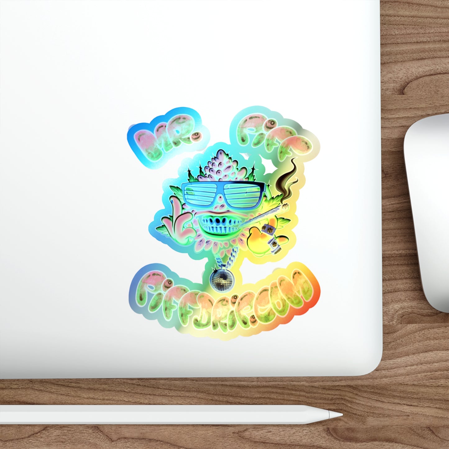 Holographic Big Herm Sticker