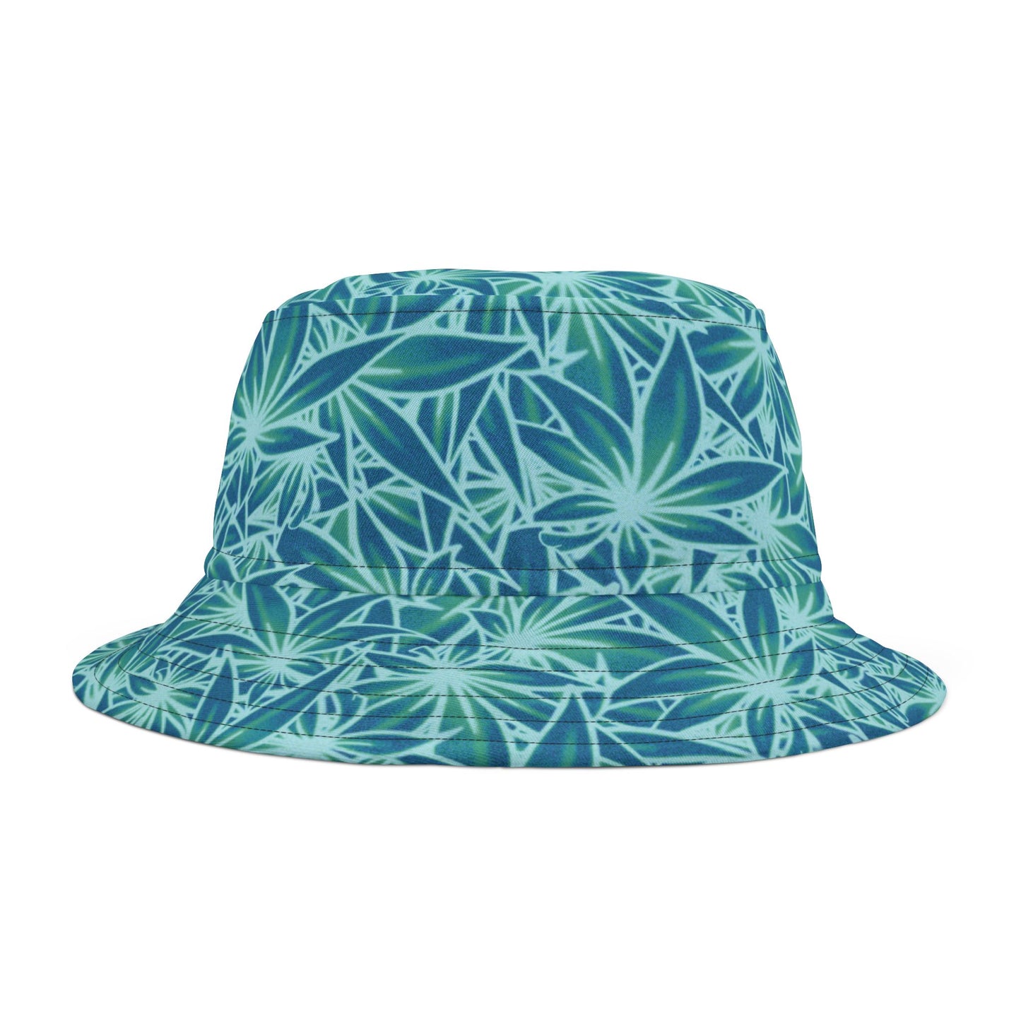 Piffy Light Blue w/ White Outline Bucket Hat