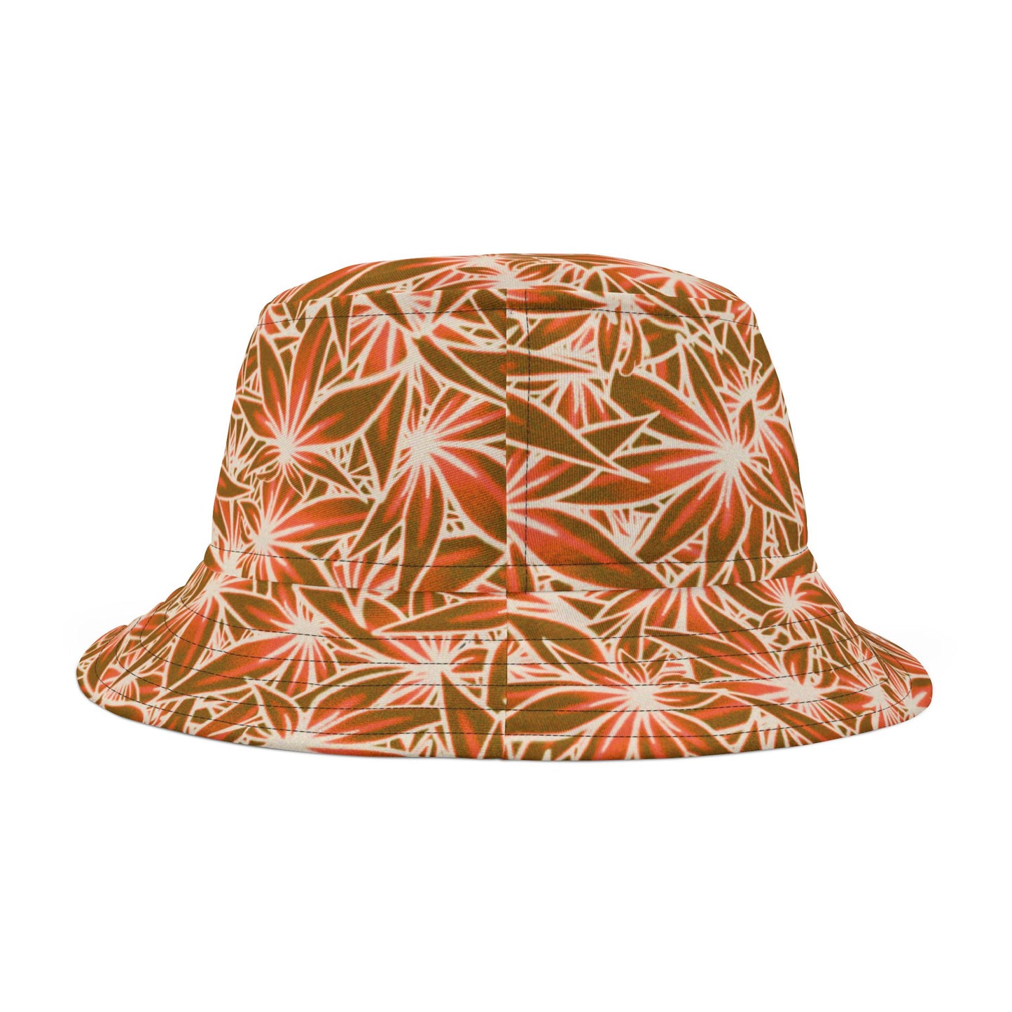 Piffy Orange w/ White Outline Bucket Hat