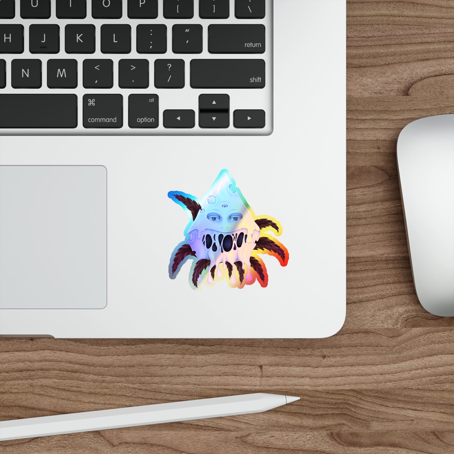 Purple Cheese Sticker Holographic
