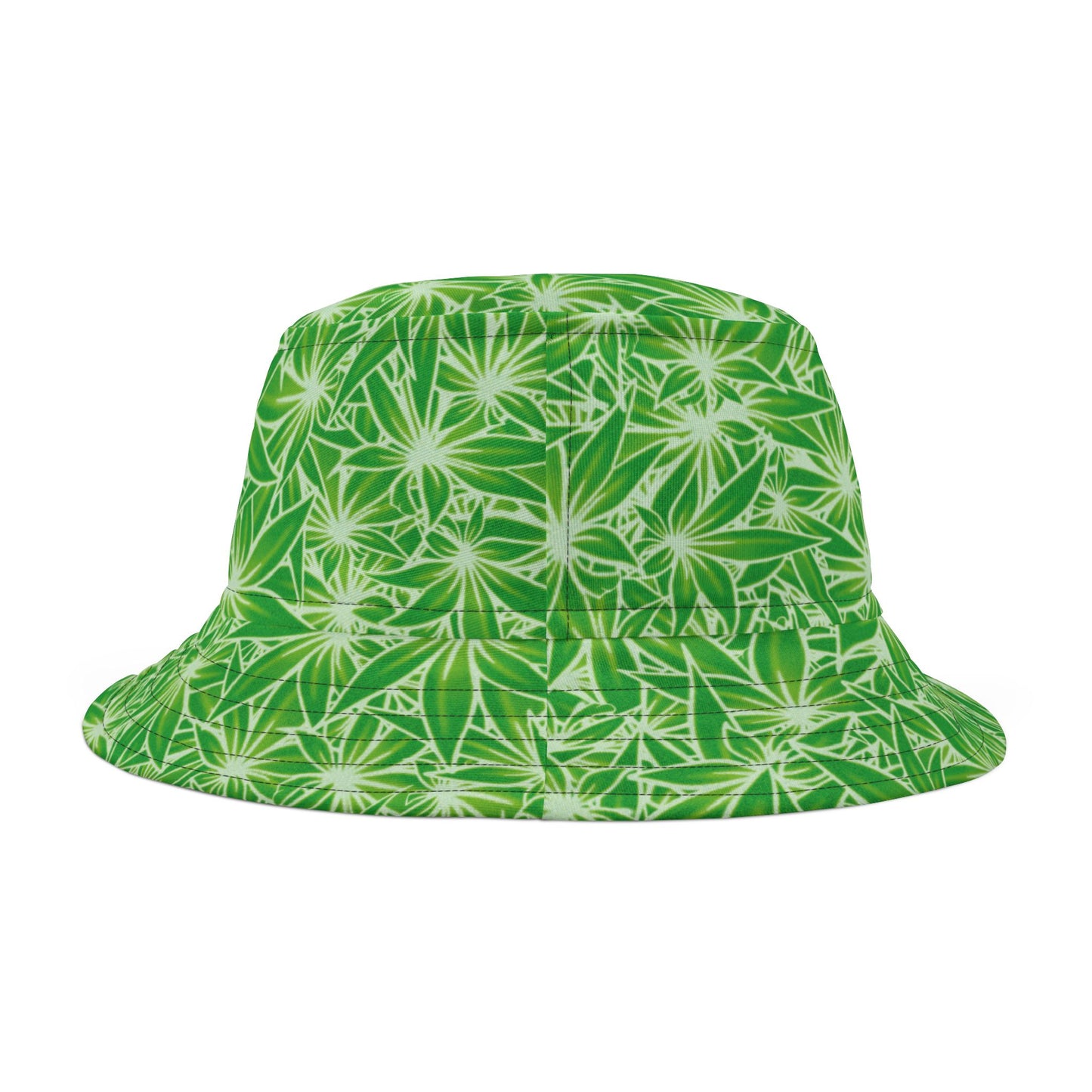 Piffy Green w/ White Outline Bucket Hat