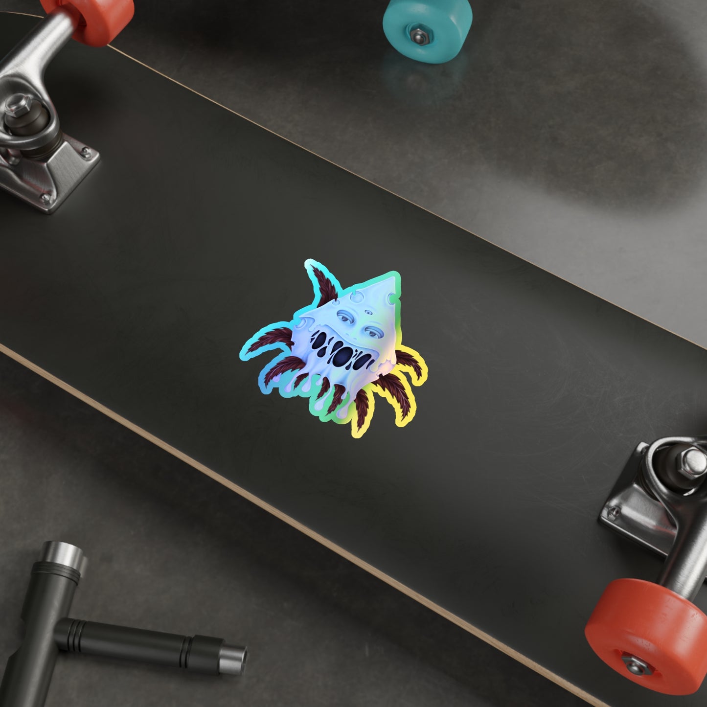 Purple Cheese Sticker Holographic