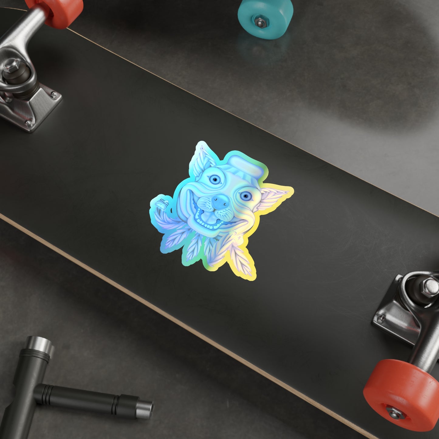 Purple Chem Dawg Sticker holographic