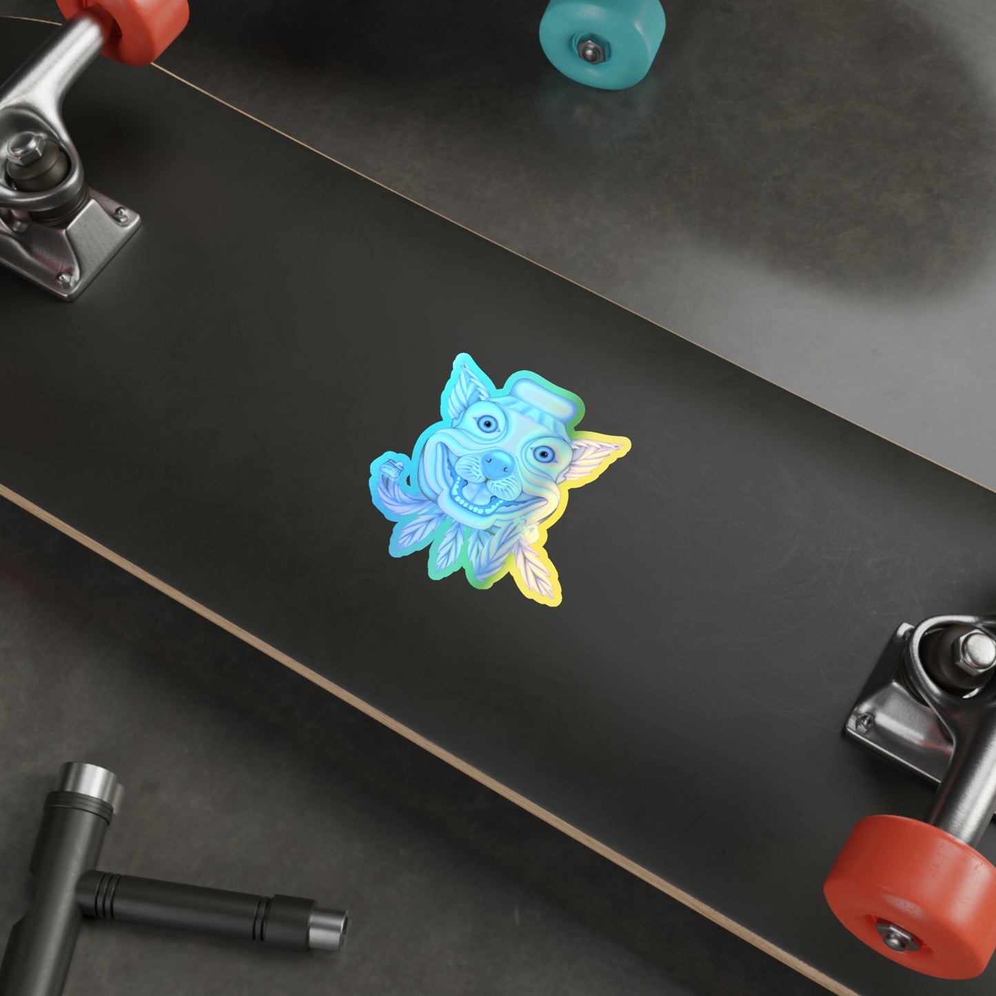 Purple Chem Dawg Sticker holographic