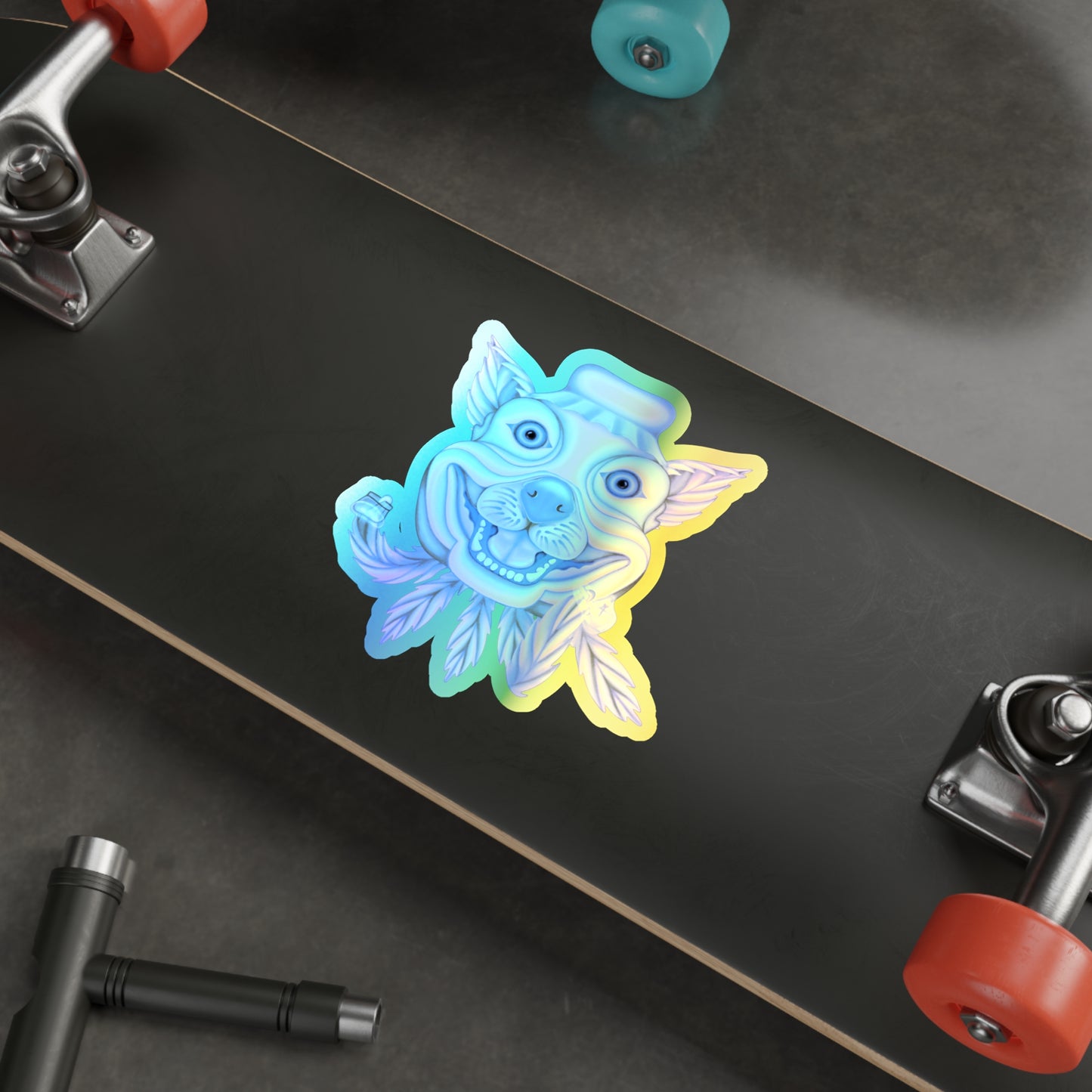 Purple Chem Dawg Sticker holographic