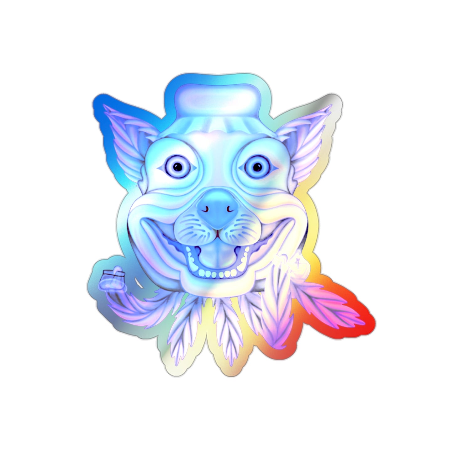 Purple Chem Dawg Sticker holographic