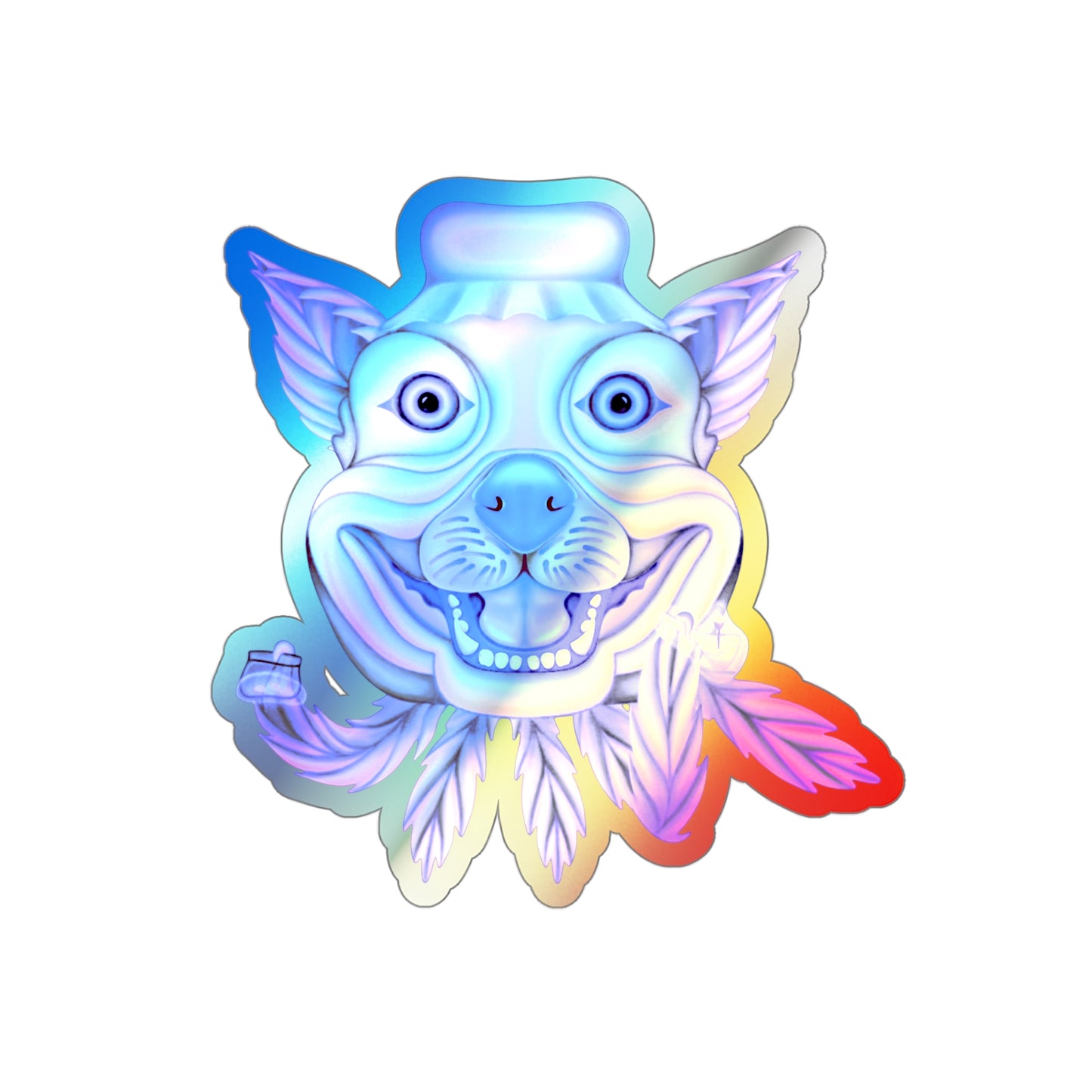 Purple Chem Dawg Sticker holographic